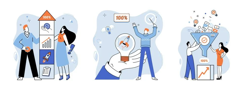 Project launch. Project launch startup, brave dive into seof possibilities A イラスト素材