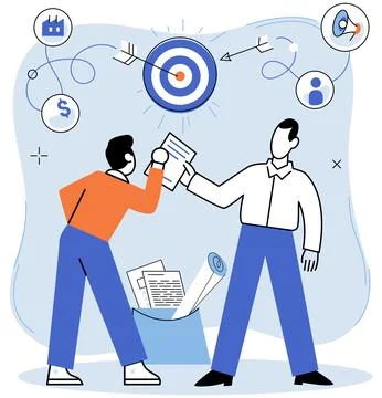 Project launch. Project launch startup, brave dive into seof possibilities A Illustrazione stock