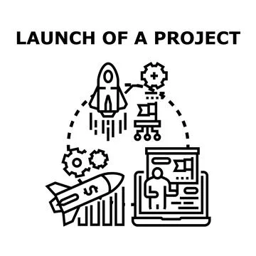 Project launching, startup business development, and success concept イラスト素材