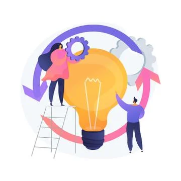 Project life cycle abstract concept vector illustration. イラスト素材