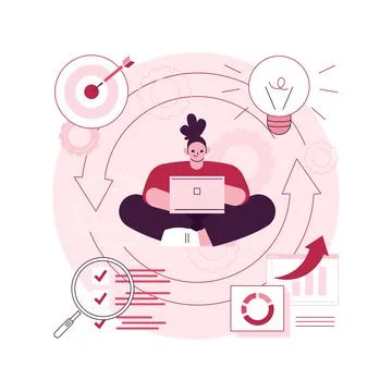 Project life cycle abstract concept vector illustration. Stock-Illustration