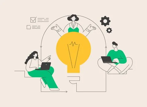 Project life cycle abstract concept vector illustration. 스톡 일러스트