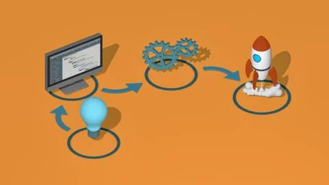 Project life cycle 스톡 일러스트