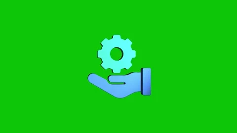 Project management 3D rendering rotating gear mechanism wheel for teamwork .. Stock Footage 313463662