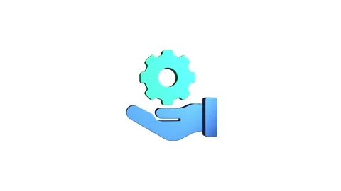 Project management 3D rendering rotating gear mechanism wheel for teamwork .. Stock Footage 313463666