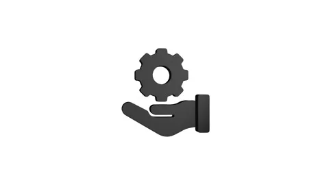 Project management 3D rendering rotating gear mechanism wheel for teamwork .. 動画素材 313463667