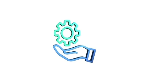 Project management 3D rendering rotating gear mechanism wheel for teamwork .. Stock Footage 313463674