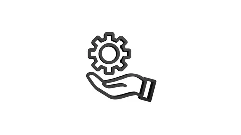 Project management 3D rendering rotating gear mechanism wheel for teamwork .. Stock Footage 313463675