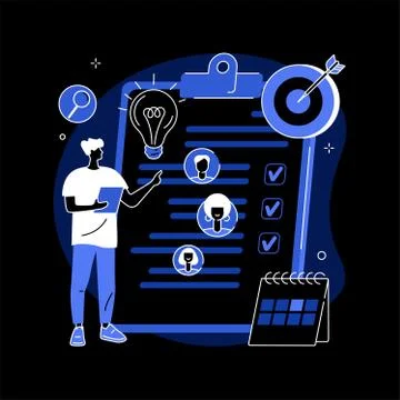 Project management abstract concept vector illustration. Illustrazione stock