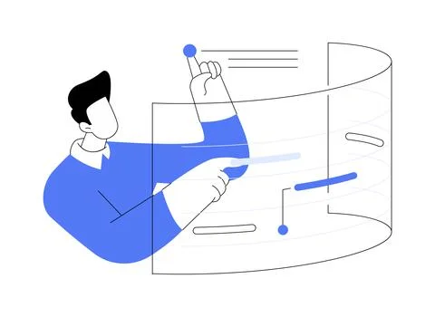 Project management abstract concept vector illustration. Illustrazione stock