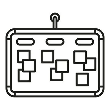 Project management board displaying tasks for organization Stock Illustration