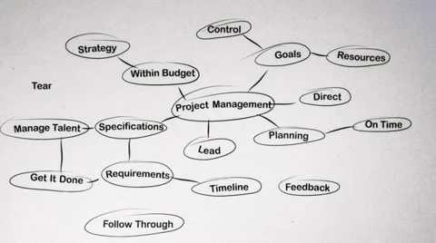 Project Management Brainstorming Mind Map Stock Footage 10914910