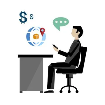 Project management business multitasking concept Stockillustratie