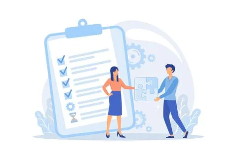 Project management. Business process and planning, workflow organization. C.. Stock Illustration