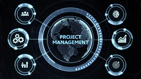 Project management concept. Business, Technology, Internet and network concep Video stock 163972010
