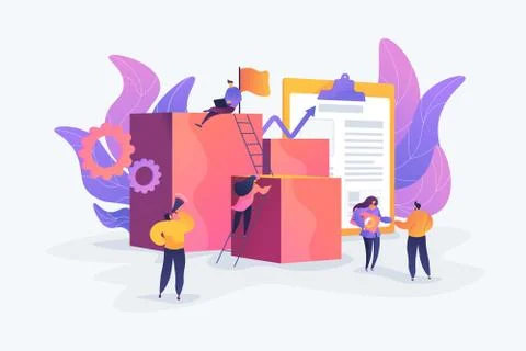 Project management concept vector illustration. Stock Illustration