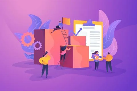 Project management concept vector illustration. Stock Illustration