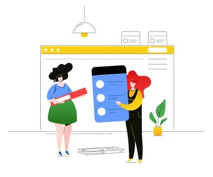 Project management - flat design style colorful illustration Stock Illustration