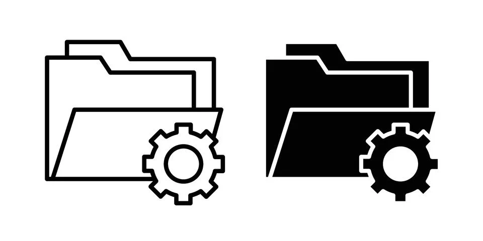 Project management icon bundle for website design projects Stockillustratie