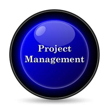 Project management icon. internet button on white background.. Stock Illustration
