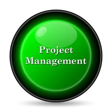  project management icon. internet button on white background.. Stock Illustration