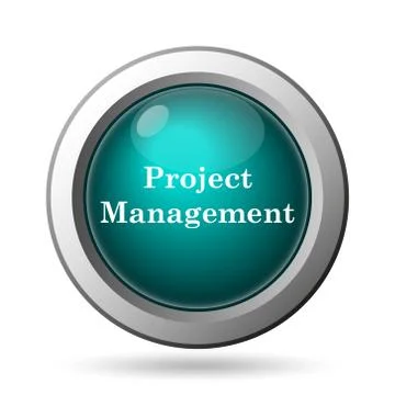 Project management icon. internet button on white background.. Illustrazione stock