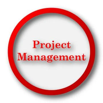Project management icon. Internet button on white  background.. 스톡 일러스트