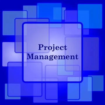 Project management icon. Internet button on abstract background.. Stock Illustration
