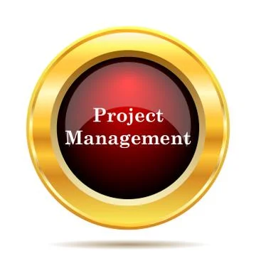Project management icon. Internet button on white background.. Stock Illustration