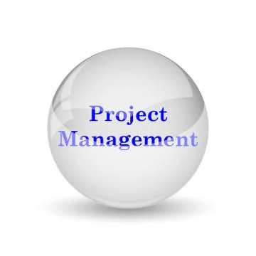 Project management icon. Internet button on white background.. Stock Illustration