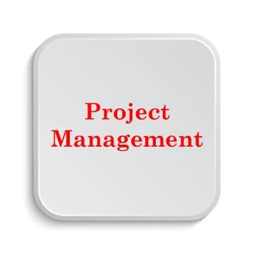 Project management icon. Internet button on white background.. Stock Illustration