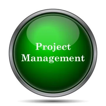 Project management icon. Internet button on white background.. Stock Illustration