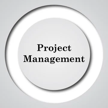 Project management icon. Internet button on white background.. Stock Illustration