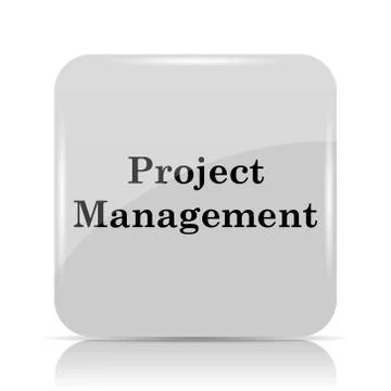 Project management icon. Internet button on white background.. 스톡 일러스트