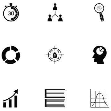 Project Management icon set Stock Illustration