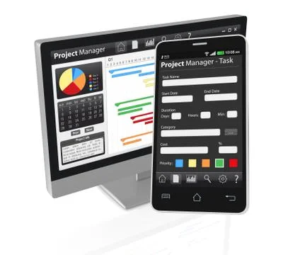 Project management Stock Illustration