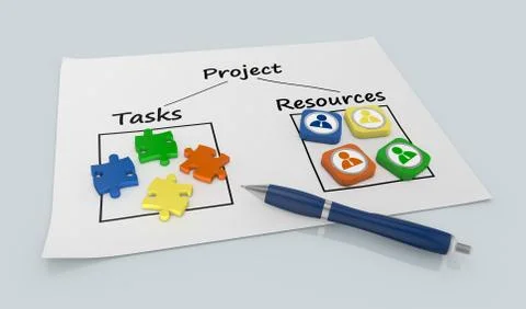Project management Stock Illustration