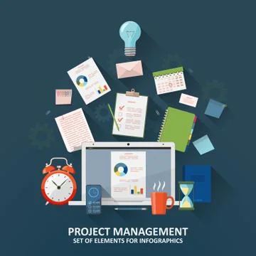 Project management Stock Illustration