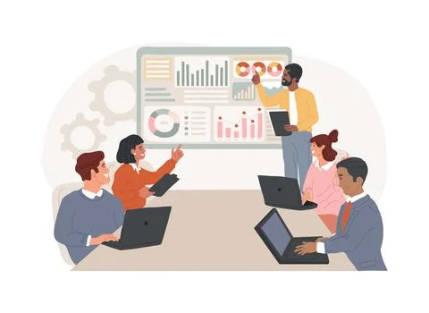 Project management isolated concept vector illustration. Stock Illustration