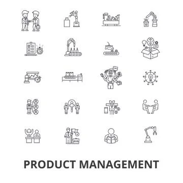 Project management, plan, consulting, gantt chart, engineering,  roadmap line Stock Illustration