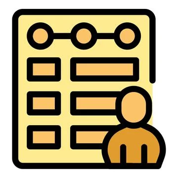 Project management with planning and a manager following progress Stock Illustration
