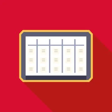 Project management scrum board with tasks icon Stock Illustration