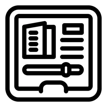 Project management software showing building progress and settings Ilustração Stock