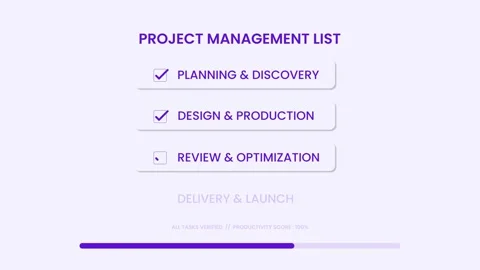 Project management task list interface animation isolated on white background 스톡 동영상 334767846