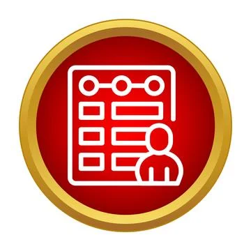 Project management task list with person icon Stock Illustration