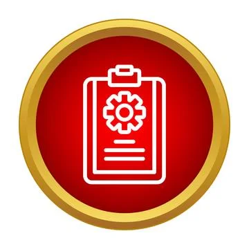 Project management task settings list icon Stock Illustration