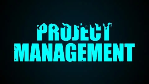 Project Management text. Abstract background. Digital 3d rendering. Stock Illustration
