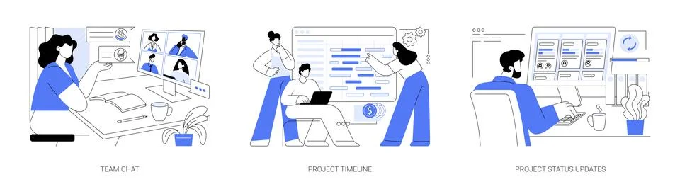 Project management tools isolated cartoon vector illustrations se Stock Illustration