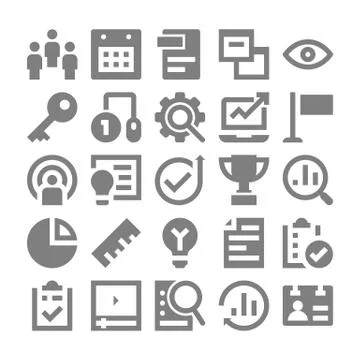 Project Management Vector Icons Stock Illustration