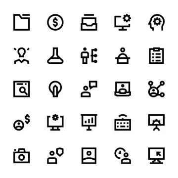 Project Management Vector Icons Stock Illustration